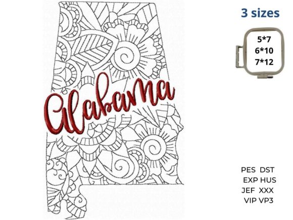 Alabama State Embroidery Design Review for Etsy Sellers