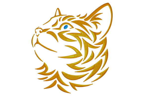 Beautiful Cat Embroidery Design for Your Shop
