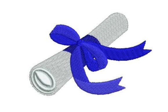 Graduation Skroll with Royal Blue: A Craft Fair Embroidery Review