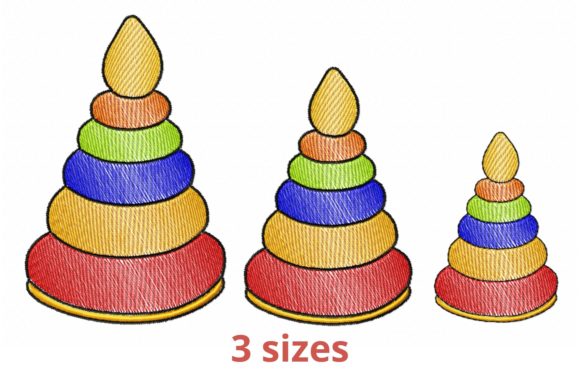 Pyramid Toy: A Playful Embroidery Design for Small Shop Success